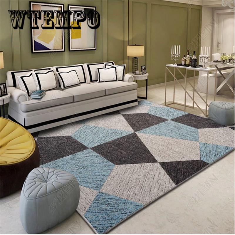 Geometric Mosaic Bedroom Bedside Blanket Super Soft Carpet Machine Washable Floor Mats