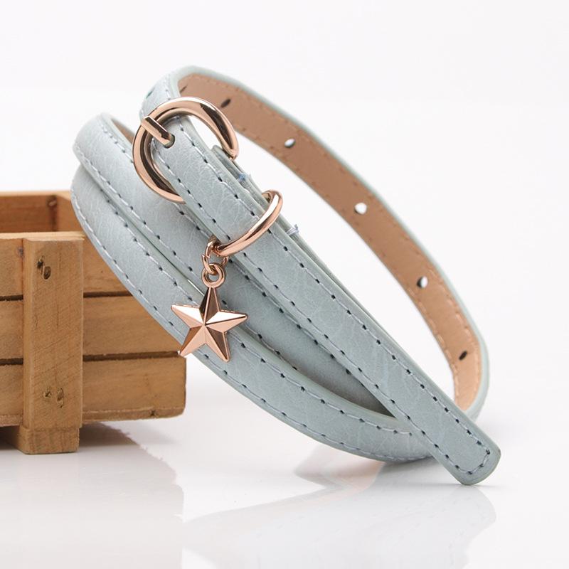 Ladies Star Pendant Decorative Thin Belt Fashion Belt Female Student Belt