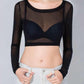 Summer Fall Women Hollow Transparent Round Neck Short Sleeve T-shirt Tops see through t shirt harajuku Pullover