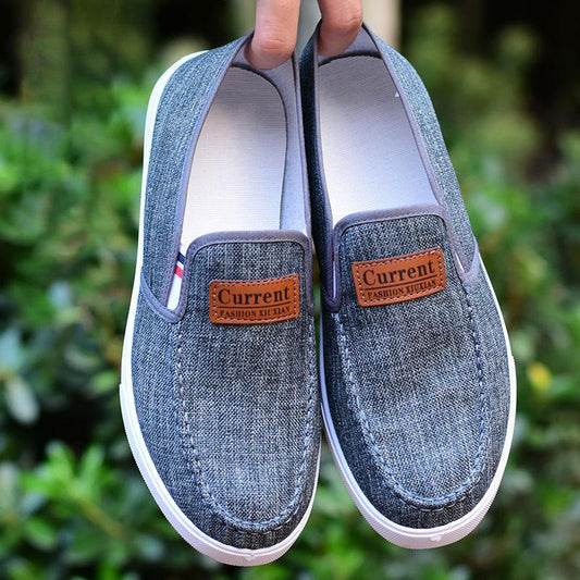 Breathable Korean Trend Casual Cloth Shoes Flat Casual Non-slip Wear-resistant Low-top Sneakers