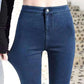Women's Autumn Stretch Jeans High Waist Skinny Pants Slim Slim Outer Wear Pencil Pants Dark Blue Pants Black Pants Large Size Mom Pants Skinny Jeans