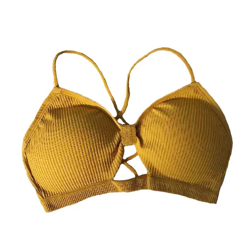 Over The Chest All Inclusive Bottoming Sexy Beautiful Back Wrapped Chest Non Steel Ring Anti Slip Sling Cross Style Fashion Hollow Out Bra