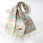 Scarf Female Winter Japanese Trend Imitation Cashmere Gradient Leaf Wild Dual-use Shawl Long Scarf