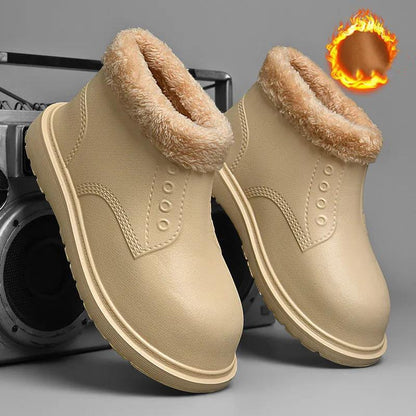 Plus Velvet Warm Shoes Anti-skid Warm Waterproof Rain Boots EVA Car Wash Kitchen Plus Velvet Cotton Shoes Student Boots