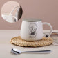 Cartoon Cute Baby Cup Ins High-value Cute Boy and Girl Couple Cup Large-capacity Water Cup Home Ins Wind Mug