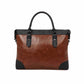 Business Briefcase Men Brown PU Leather Wild Zipper Waterproof Handbag Shoulder Bags Computer Bag