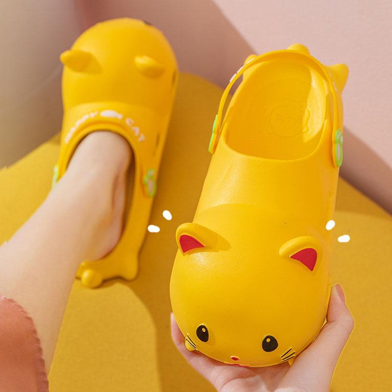 Kid Sandals Slippers Unisex Cartoon Cute Rabbit Slippers 2-7 Years Old Boy and Girl Slippers Yellow Pink Sandals and Slippers