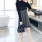 Autumn Knitted Dress Lace Retro Base Skirt Method Mid-length Fashion Sweater Skirt