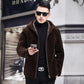 Sheep Shearing Men's Jacket Hooded Faux Fur Fur Jacket Fur Coat Wool Coat Thick Winter