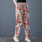 Summer Cotton Retro Print Ethnic Casual Pants Cropped Pants Plus Size All-match Harem Pants Thin Women's Pants