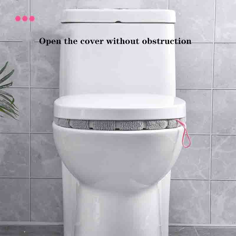 3pc Universal Toilet Seat Velvet Coral Toilet Cover Winter Toilet Cushion Cover Household Closestool Mat Seat Case Lid Cover