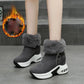 Winter Thick-soled Inner Heightening Plus Fleece Snow Boots High-top Side Zipper Canvas Women's Short Boots