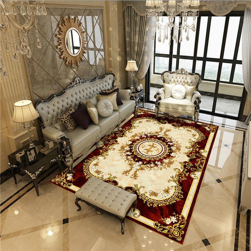 European-style Carpet Living Room Coffee Table Mat Bay Window Tatami Mat Bedroom Bedside Blanket Household Room Large Area Stitching