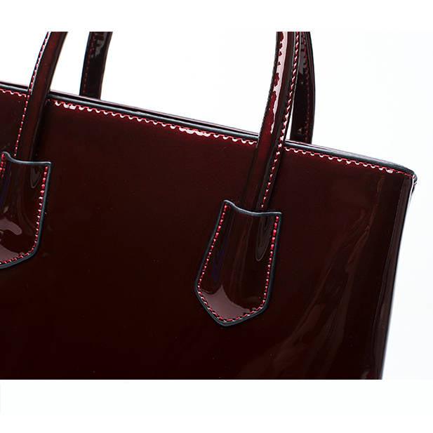 Scratch Proof Lacquered Glossy Tote Bag Female Bag Shoulder Bag Messenger Bag Wild Fashion Bag