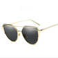 WTEMPO Double Beam Metal Cat Eye Sunglasses Women Oval Colorful Lady Sunglasses 2019 Oval Frame Vint