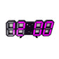 3D Voice-activated LED Digital Clock Three Modes Time Date Weather Home Desktop Creative Electronic Clock