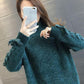 Autumn Winter  Women Fashion Sweater Casual Knitting Sweater Turtleneck Pullovers Loose Casual Long Sleeve Sweater