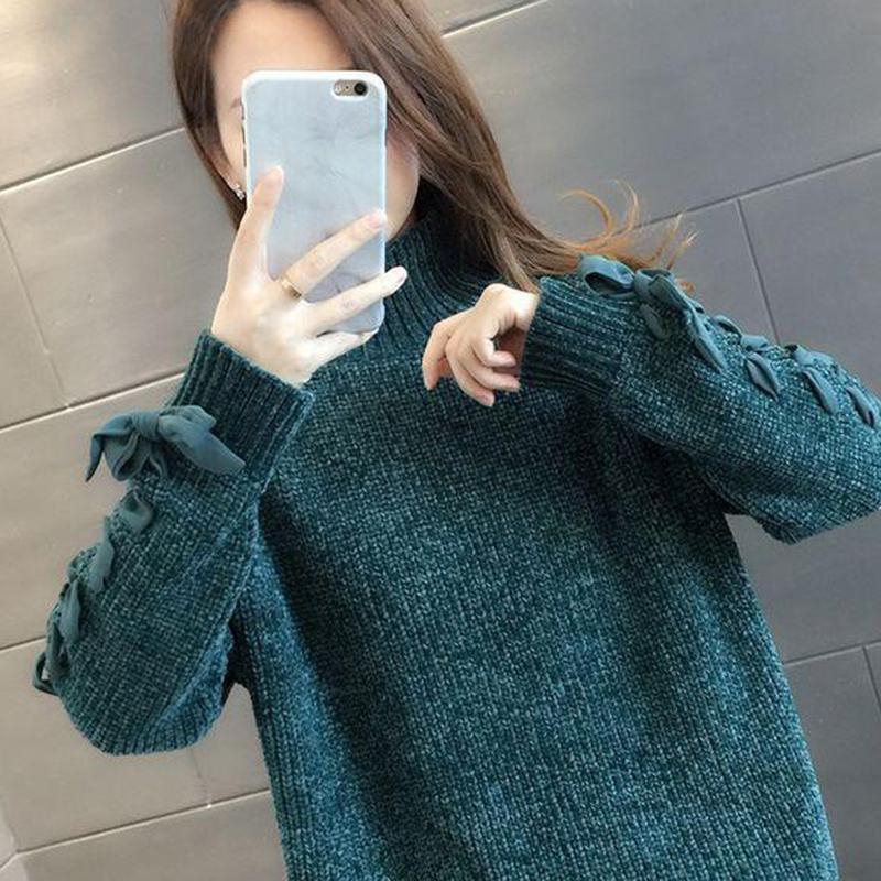 Autumn Winter  Women Fashion Sweater Casual Knitting Sweater Turtleneck Pullovers Loose Casual Long Sleeve Sweater