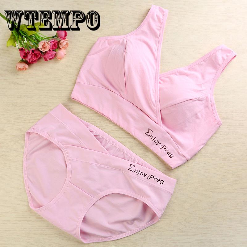 Panties Pregnant Women Low Waist Briefs U Shape Maternity Underwear Fedding Bra Set