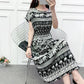 Summer Long Dress Casual Comfort Cotton Dress Plus Size Ethnic Style Short Sleeve Dress