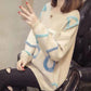 Autumn Winter  Women Fashion Sweater Casual Knitting Sweater Round Neck Pullovers Loose Casual Long Sleeve Sweater