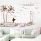 Island Style Hand Painted Self Adhesive Wall Sticker Removable Sticker PVC
