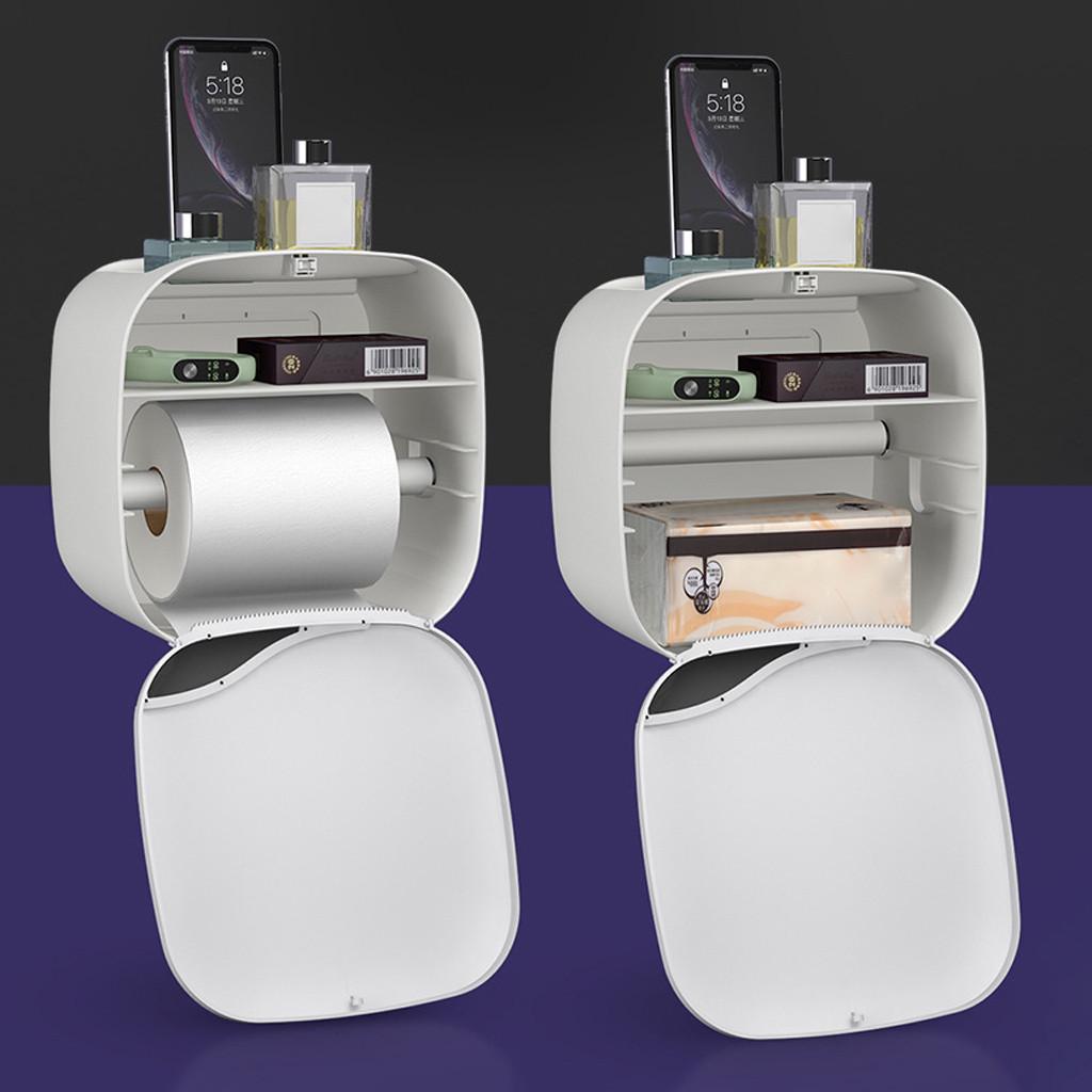 Waterproof Hanging Tissue Box Shelf Bathroom Multi-function Pumping Tissue Box