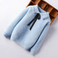 Autumn and Winter Mohair Knitted Sweater Cardigan Fashion Casual Jacket Cute Jacquard Pattern Girls Jacket