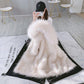 Women's   Faux Fur Lined Parka Long Hooded Parka Jacket with Detachable Liner Drawstring  Faux Fox Fur Coat with Faux Fur Collar Plus Size