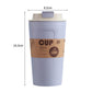 420ml Portable Practical Reusable Bamboo Fiber Coffee Cups Eco Friendly Non-slip Solid Travel Car Mugs Useful Outdoor