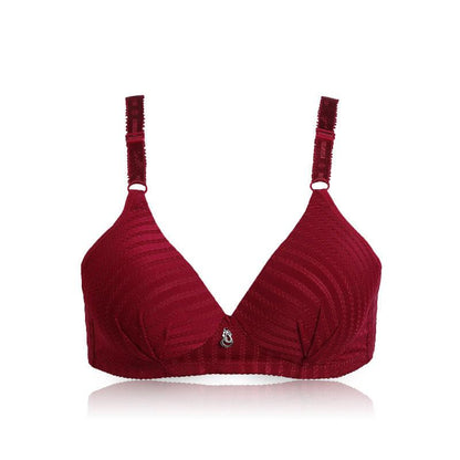 Large Size Thin Bra Without Steel Ring Gather Sexy Bra Women's Underwear
