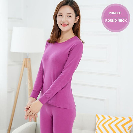 Genuine Autumn Clothes and Long Trousers Ladies Pure Cotton Thin Middle-aged and Elderly Cotton Thermal Underwear Set
