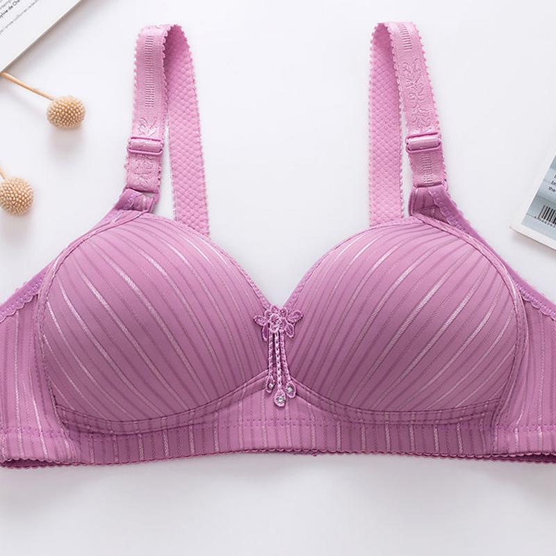 Large Size Bra No Steel Ring Underwear Women Gather Big Breasts Show Small Thin Anti-sagging Beautiful Back Sexy Breastfeeding Bra