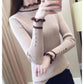 Autumn and Winter Slim-fit Padded Top Ruffled Long-sleeved Sweater All-match Base Sweater