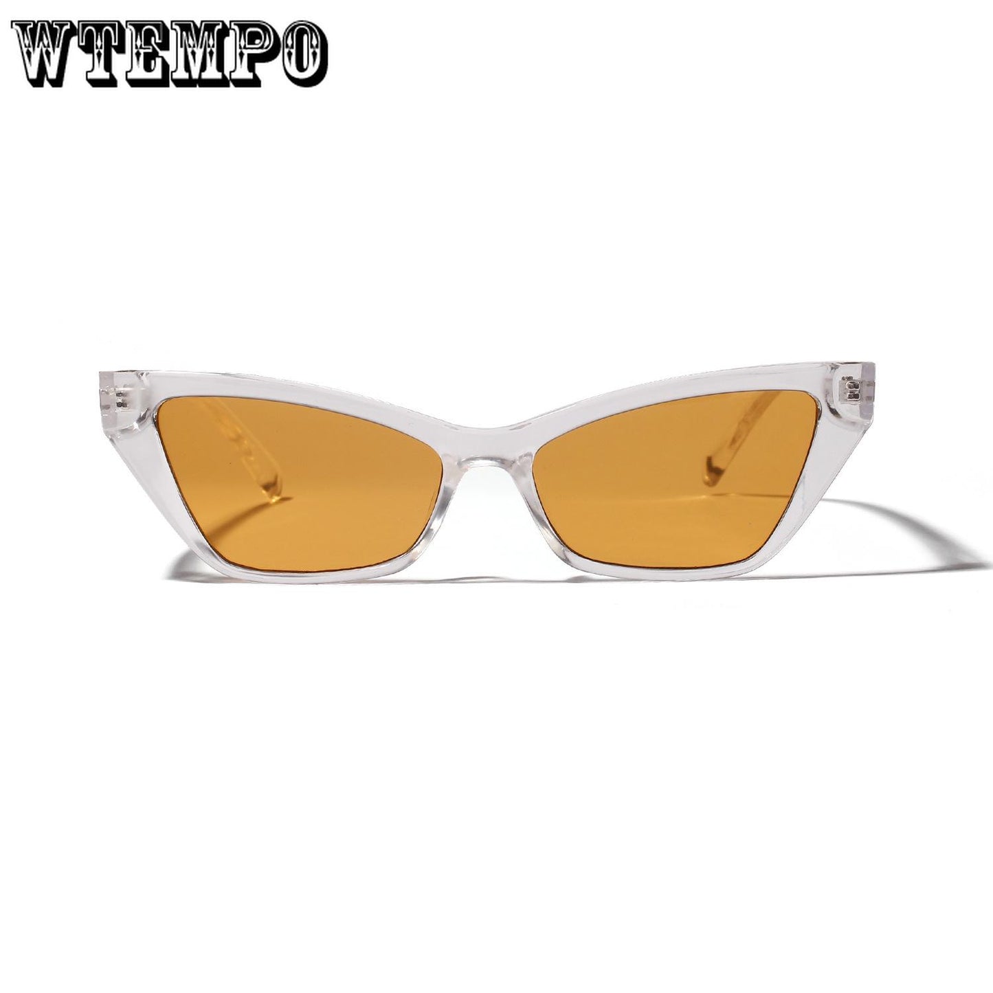 WTEMPO Cat Eye Sunglasses Women Retro Fashion UV Glasses Square Color Ocean Lens Sunglasses