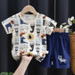 Children's Short-sleeved Suit Cotton Baby T-shirt Boys Summer Children's Clothing Girls Shorts Baby Clothes Summer Clothing