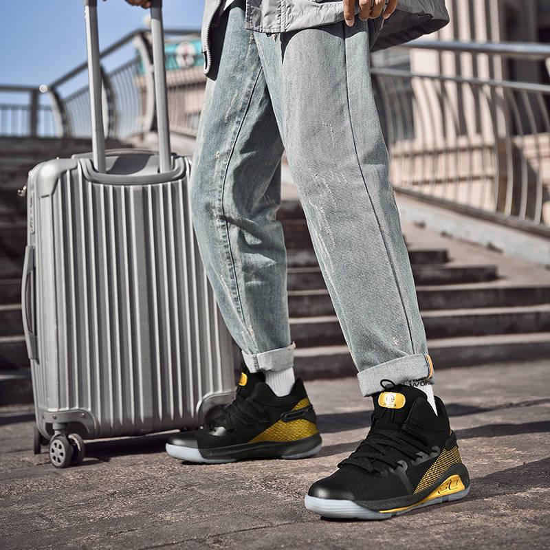 High-top basketball shoes men outdoor non-slip sports basketball shoes white black sneakers tennis