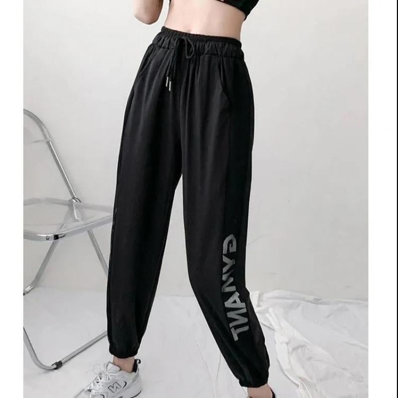 Ins Tide Sports Pants Female Students Summer Thin Section Beam Feet Were Thin All-match Japanese and Korean Casual Nine-point Pants