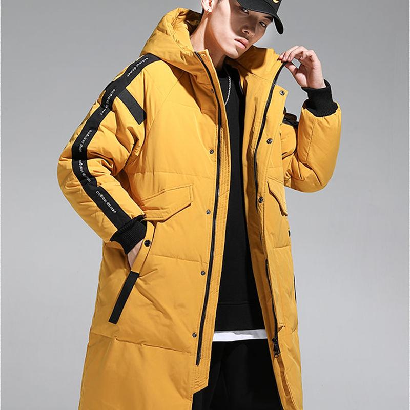 Over The Knee To Overcome The Thick Mid-length Men's Down Jacket Winter White Duck Down Jacket