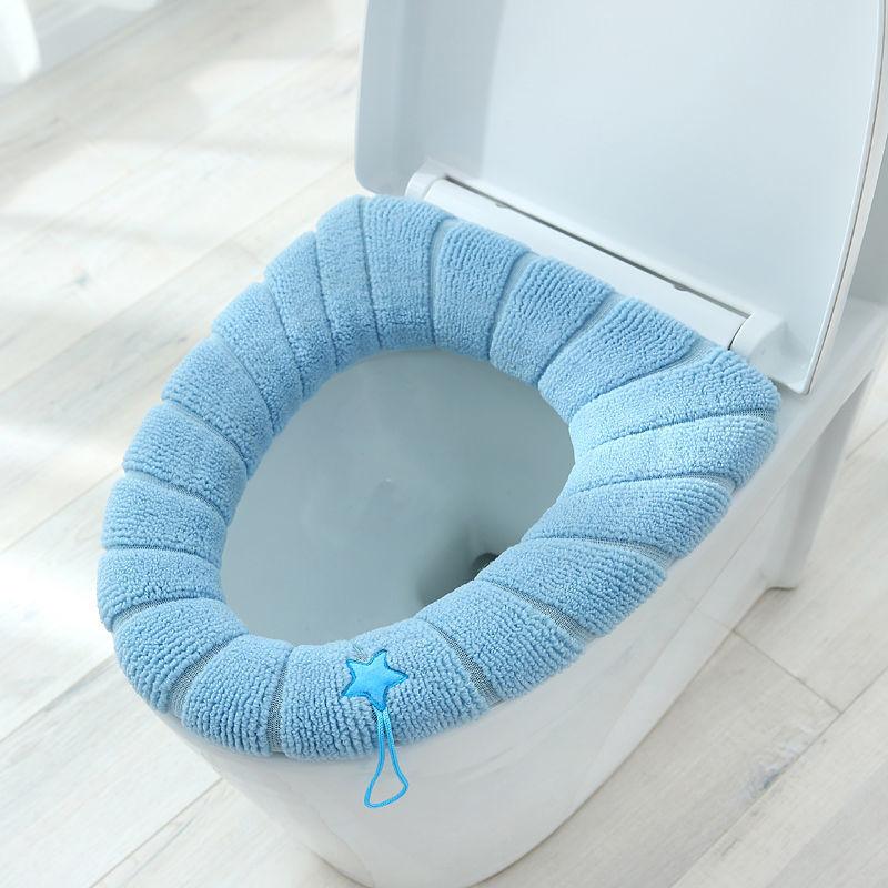 Two Pieces of Universal Toilet Seat Cushion Household Toilet Cover Cushion Thickened In Winter Toilet Cover Toilet Ring Cushion Washable