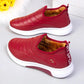 Winter Cotton Shoes Women's Leather Waterproof Plus Velvet Mother Shoes Flat Non-slip Warm Middle-aged and Elderly Short Boots