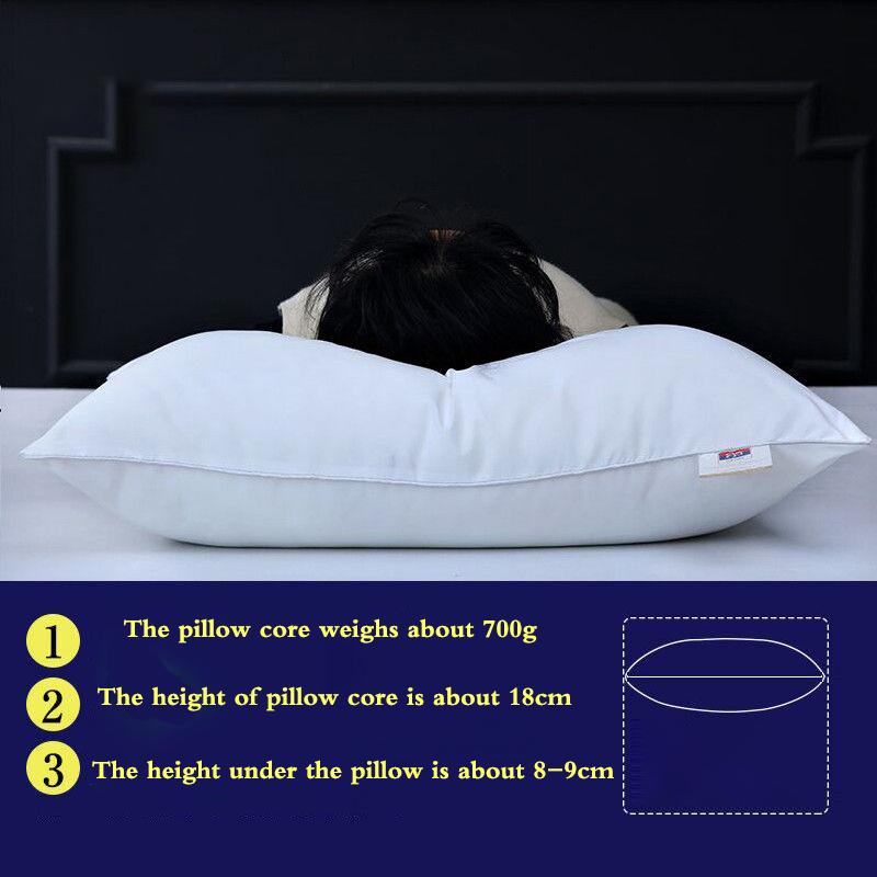 Washable Pillow Pillow Core Home Hotel Neck Pillow Single Student Adult Pillow Core Free Pillowcase