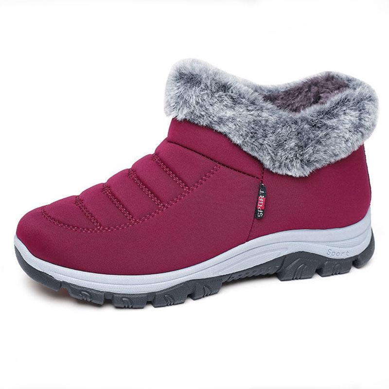 Winter Thickening and Velvet Snow Boots Women's Thick-soled Anti-skid Warm Waterproof Cotton Shoes One-step Short Boots