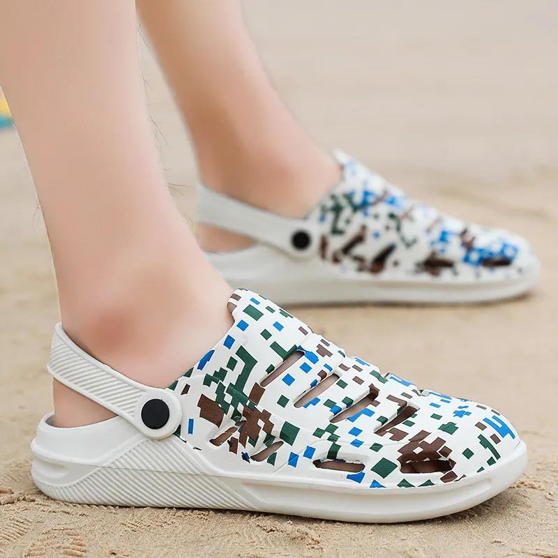 Couples Unisex Camouflage Hole Shoes Beach Slippers Sandals Outdoor Casual Shoes