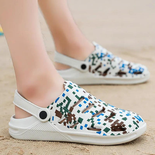 Couples Unisex Camouflage Hole Shoes Beach Slippers Sandals Outdoor Casual Shoes