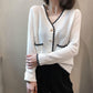 Autumn/Winter Knitted Jacket Cardigan Large Size Fashion Sweater Fashion Simple Female Top