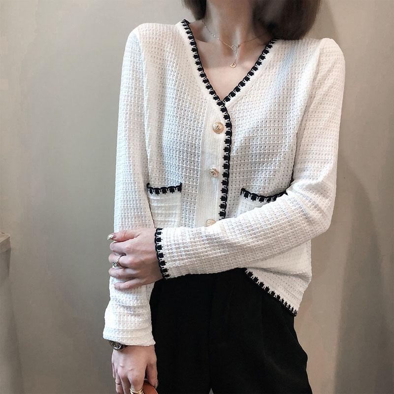 Autumn/Winter Knitted Jacket Cardigan Large Size Fashion Sweater Fashion Simple Female Top
