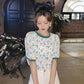 Women's Summer Versatile Printed Short Sleeve Loose Top T-Shirt