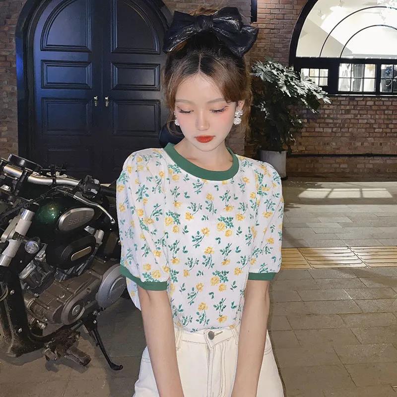 Women's Summer Versatile Printed Short Sleeve Loose Top T-Shirt