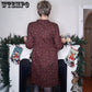 Floral Dress O Neck Long Sleeve Button Cotton Linen A-Line Midi Dresses Elegant Party Vintage Vestidos